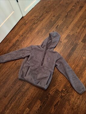 Patagonia Gray Sherpa Half-Zip Hoodie
